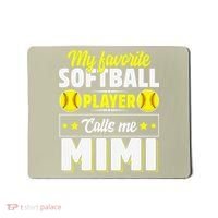 My Favorite Softball Player Calls Me Mimi Mother's DayGift Mousepad thumb 0