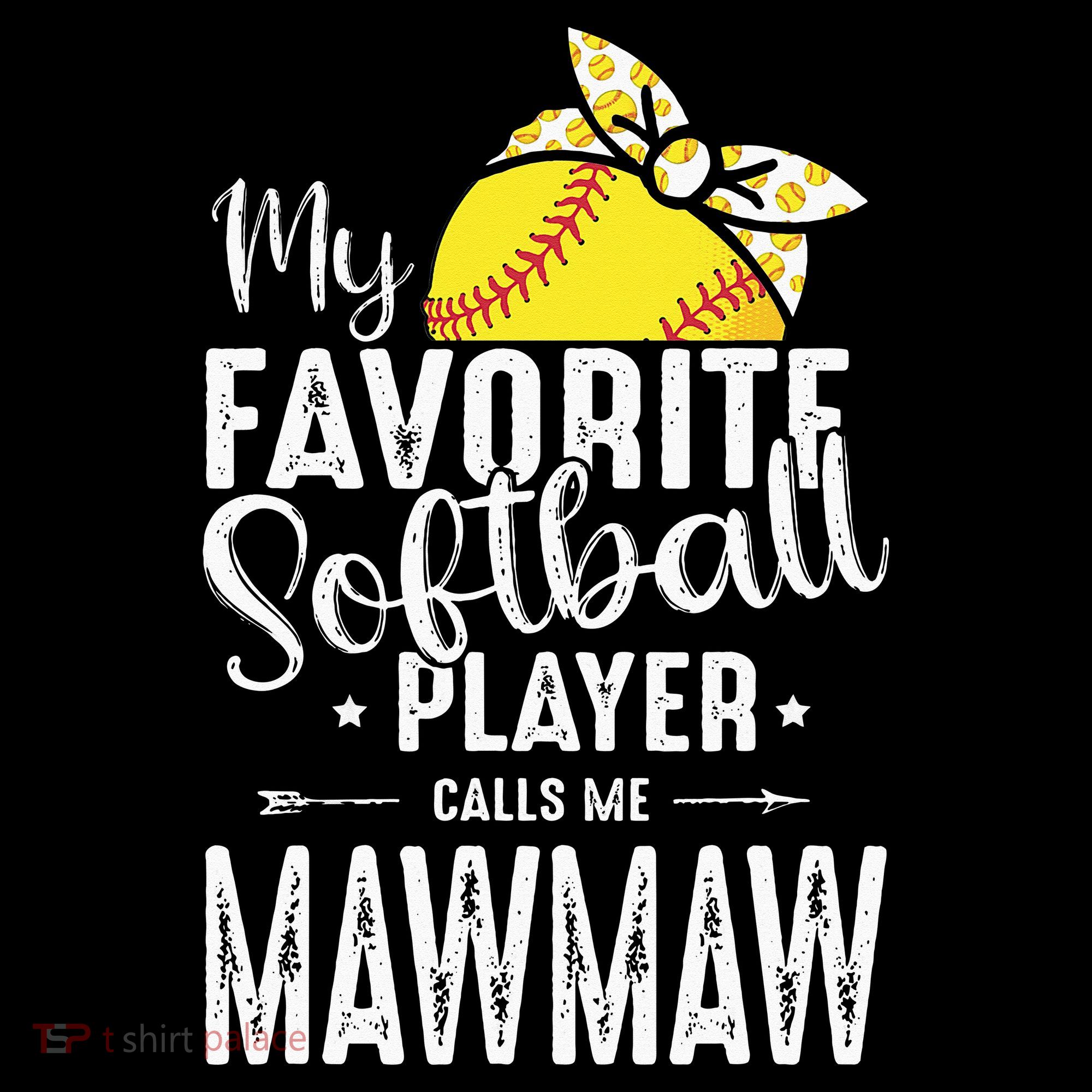 My Favorite Softball Player Calls Me Mawmaw Women's Hoodie