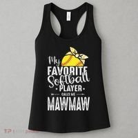My Favorite Softball Player Calls Me Mawmaw Women's Tank Top thumb 3