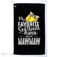 My Favorite Softball Player Calls Me Mawmaw Golf Towel thumb 0