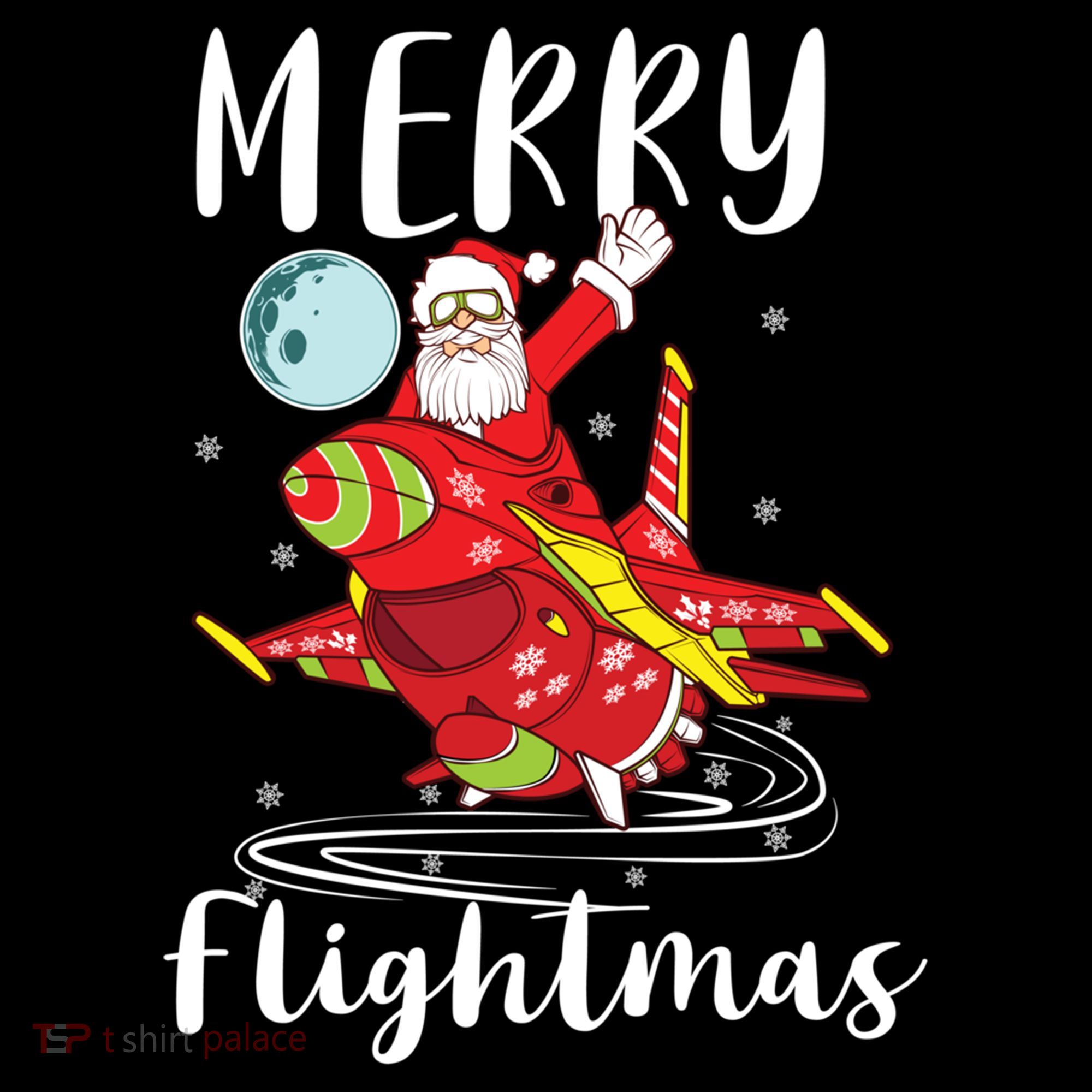 Merry Flightmas Santa Claus Pilot Flying Airplane Aviation Cool Gift Women's Hoodie