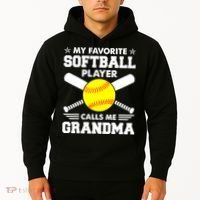 My Favorite Softball Player Calls Me Grandma Funny Hoodie thumb 2