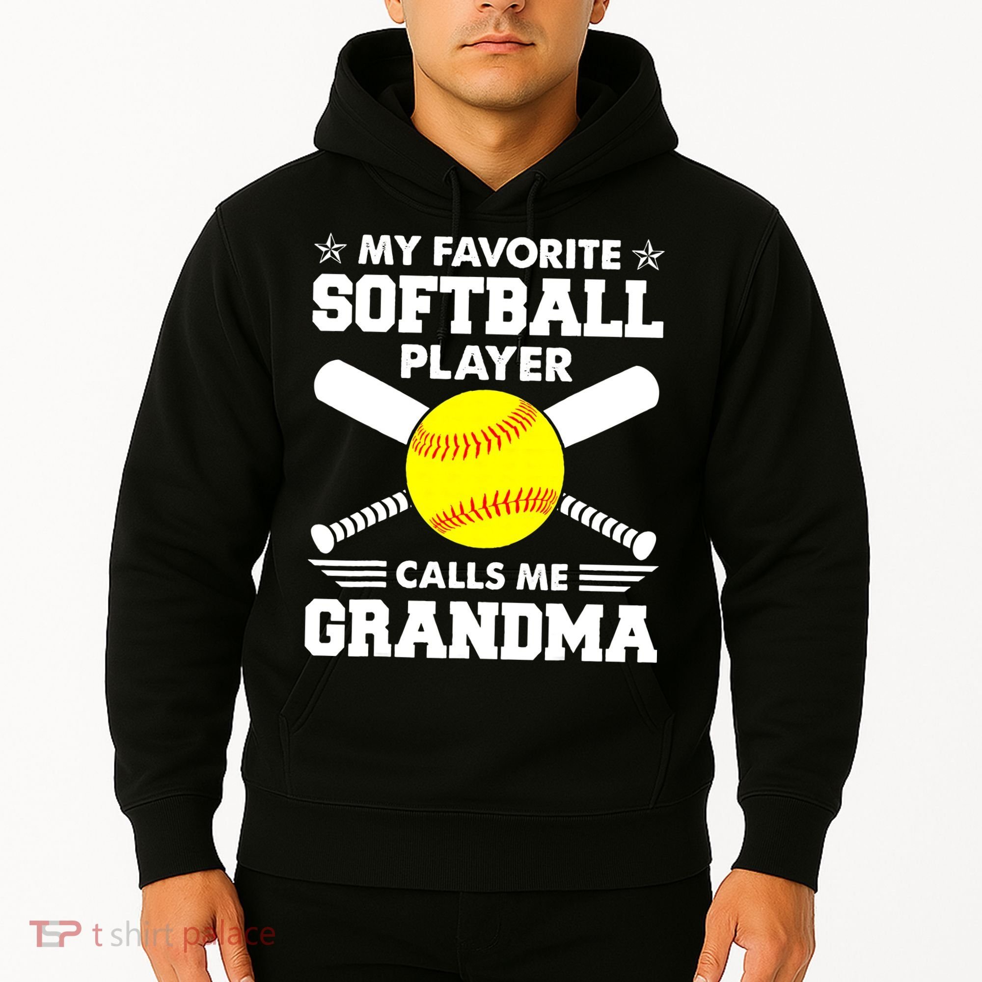 My Favorite Softball Player Calls Me Grandma Funny Hoodie