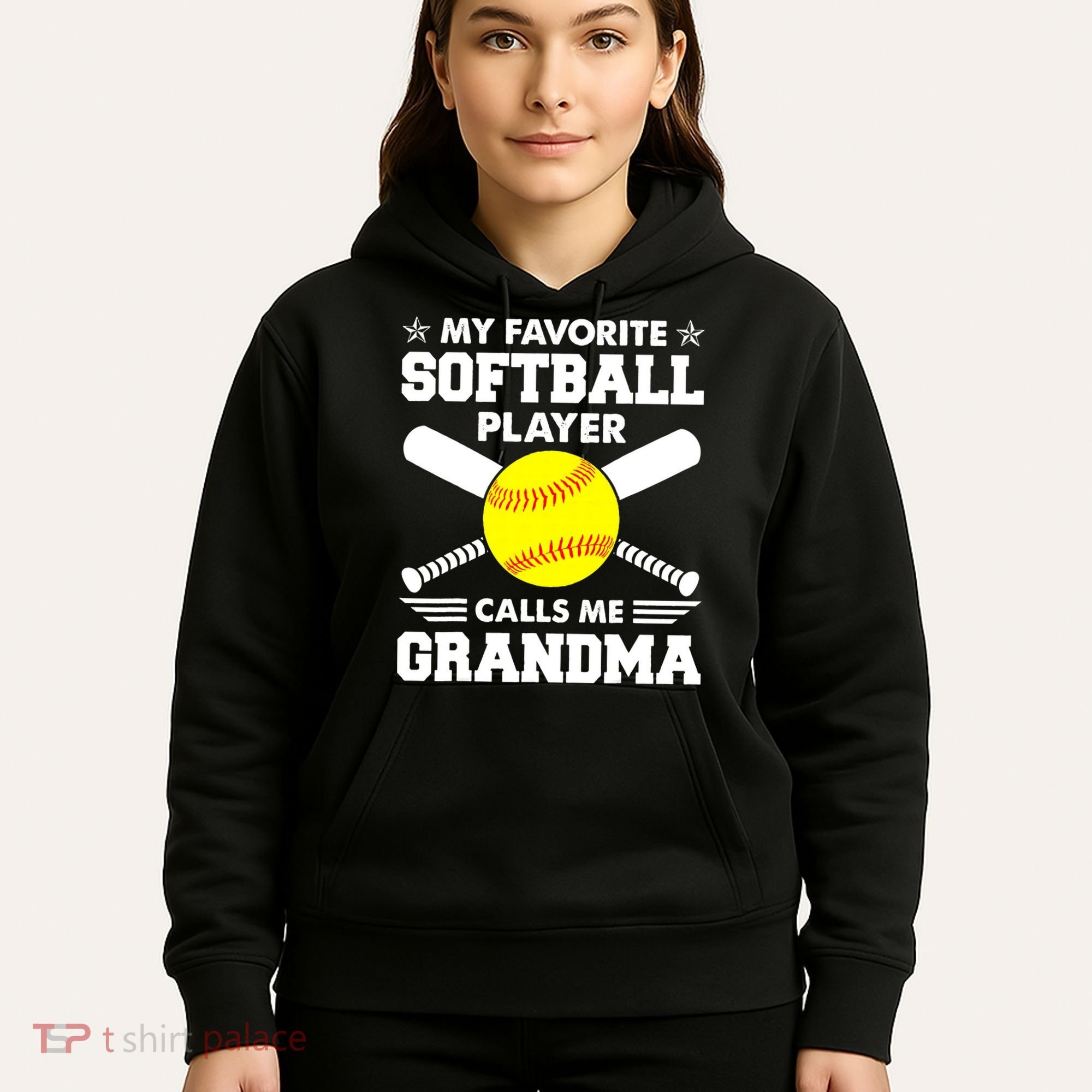 My Favorite Softball Player Calls Me Grandma Funny Hoodie