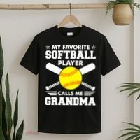My Favorite Softball Player Calls Me Grandma Funny T-Shirt thumb 2