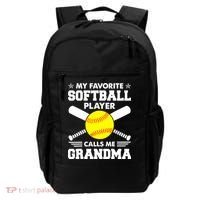 My Favorite Softball Player Calls Me Grandma Funny Backpack thumb 0