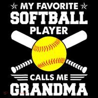 My Favorite Softball Player Calls Me Grandma Funny Women's Hoodie thumb 2