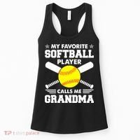 My Favorite Softball Player Calls Me Grandma Funny Women's Tank Top thumb 0