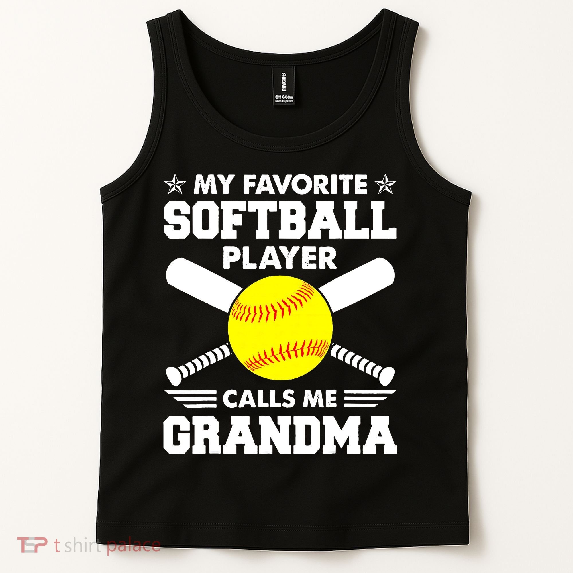 My Favorite Softball Player Calls Me Grandma Funny Tank Top