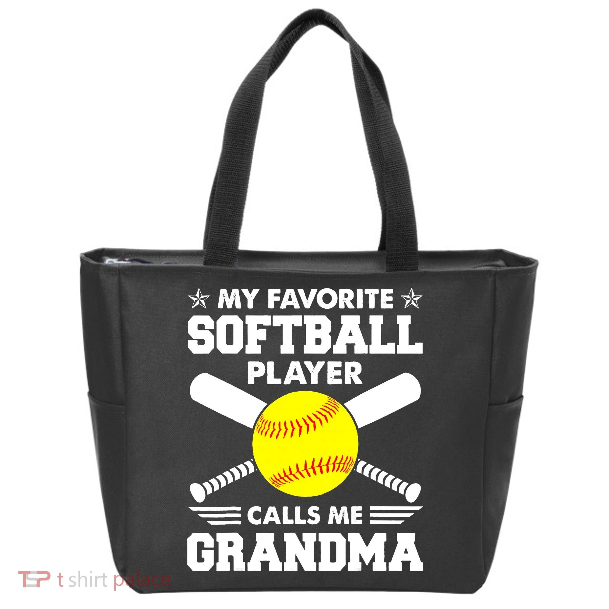 My Favorite Softball Player Calls Me Grandma Funny Tote Bag