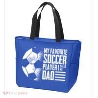 My Favorite Soccer Player Calls Me Dad Funny Soccer Great Gift Tote Bag thumb 3