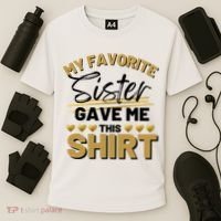 My Favorite Sister Gave Me This Cute Gift Cooling Performance Crew T-Shirt thumb 3