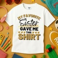 My Favorite Sister Gave Me This Cute Gift Kids T-Shirt thumb 3