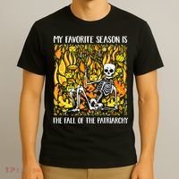 My Favorite Season Is Fall Of The Patriarchy Feminist Autumn T-Shirt thumb 3