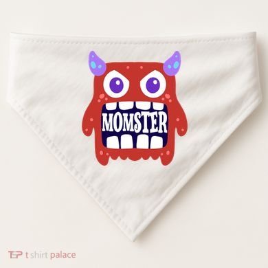 Momster Funny Spooky Halloween USA-Made Doggie Bandana