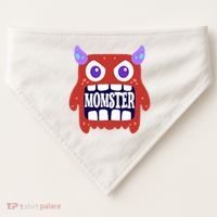 Momster Funny Spooky Halloween USA-Made Doggie Bandana thumb 0