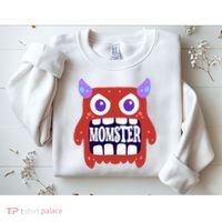 Momster Funny Spooky Halloween Sweatshirt thumb 2