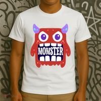 Momster Funny Spooky Halloween T-Shirt thumb 3