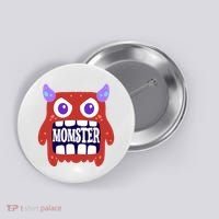 Momster Funny Spooky Halloween Button thumb 0