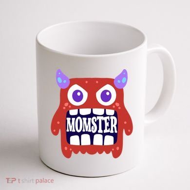 Momster Funny Spooky Halloween Coffee Mug back