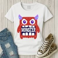 Momster Funny Spooky Halloween Women's T-Shirt thumb 3