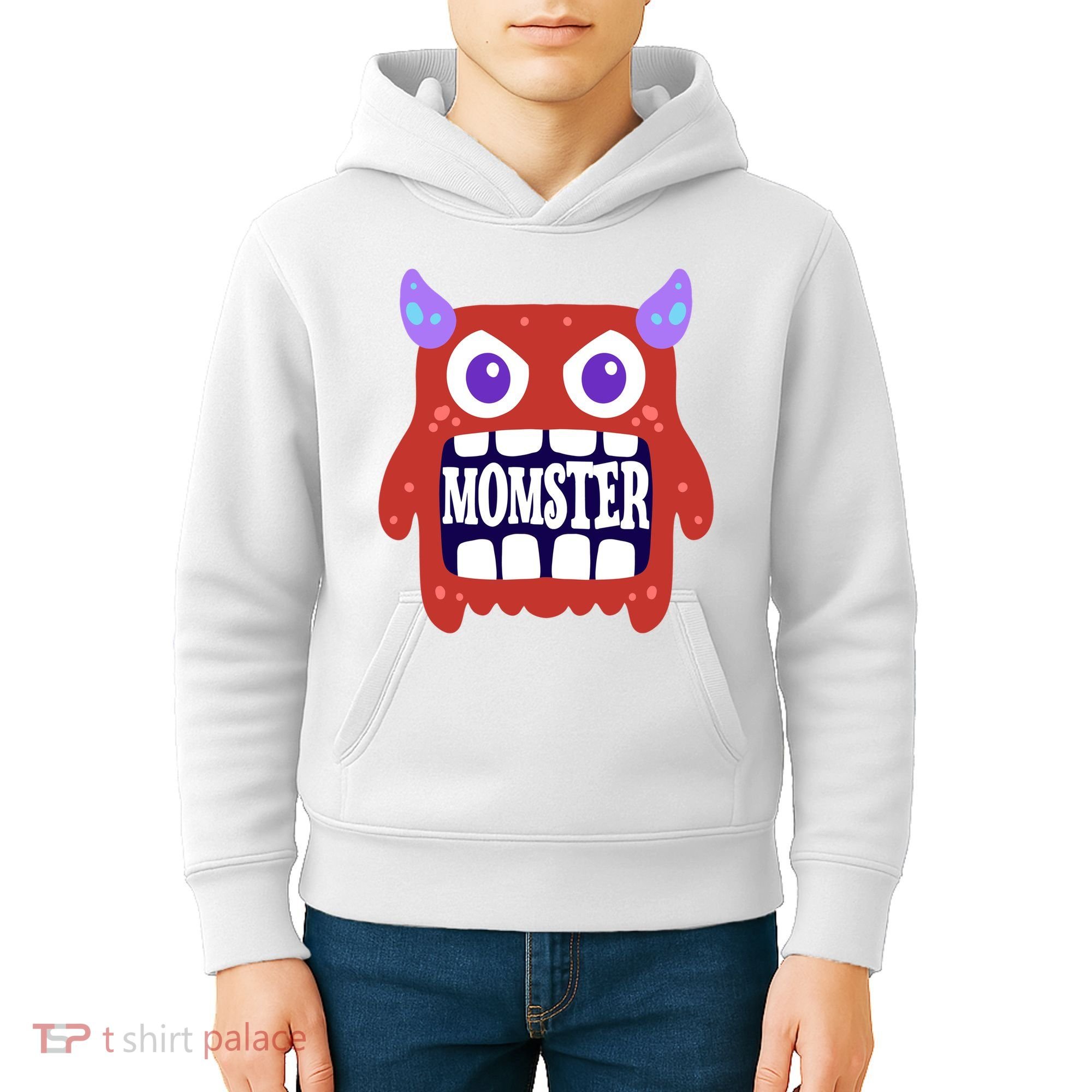 Momster Funny Spooky Halloween Kids Hoodie