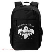 My Favorite Spirit Is Bourbon Funny Boo Ghost Halloween Backpack thumb 0