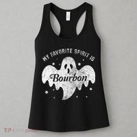 My Favorite Spirit Is Bourbon Funny Boo Ghost Halloween Women's Tank Top thumb 3