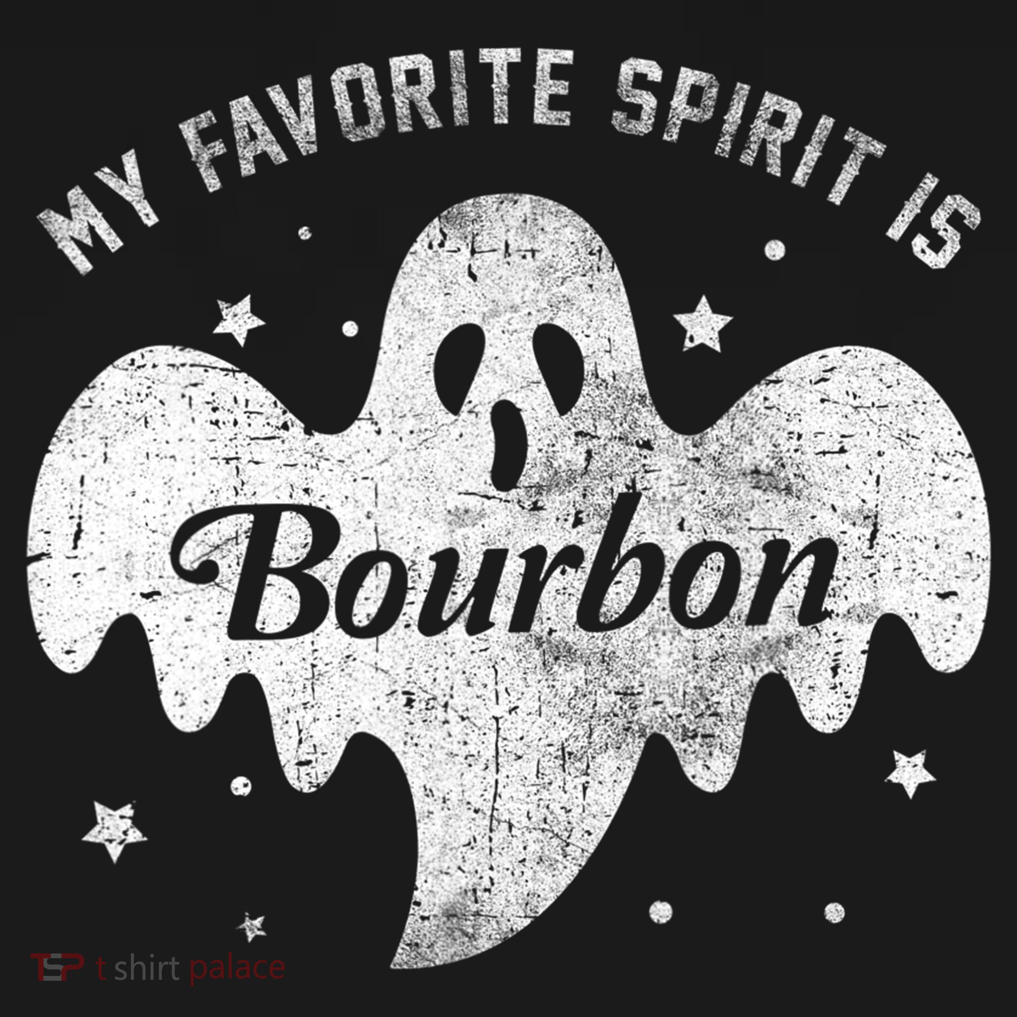 My Favorite Spirit Is Bourbon Funny Boo Ghost Halloween Women's Tank Top