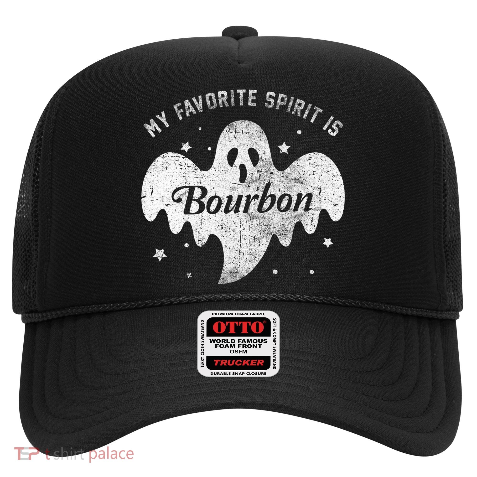 My Favorite Spirit Is Bourbon Funny Boo Ghost Halloween Hat