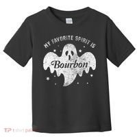 My Favorite Spirit Is Bourbon Funny Boo Ghost Halloween Toddler T-Shirt thumb 0