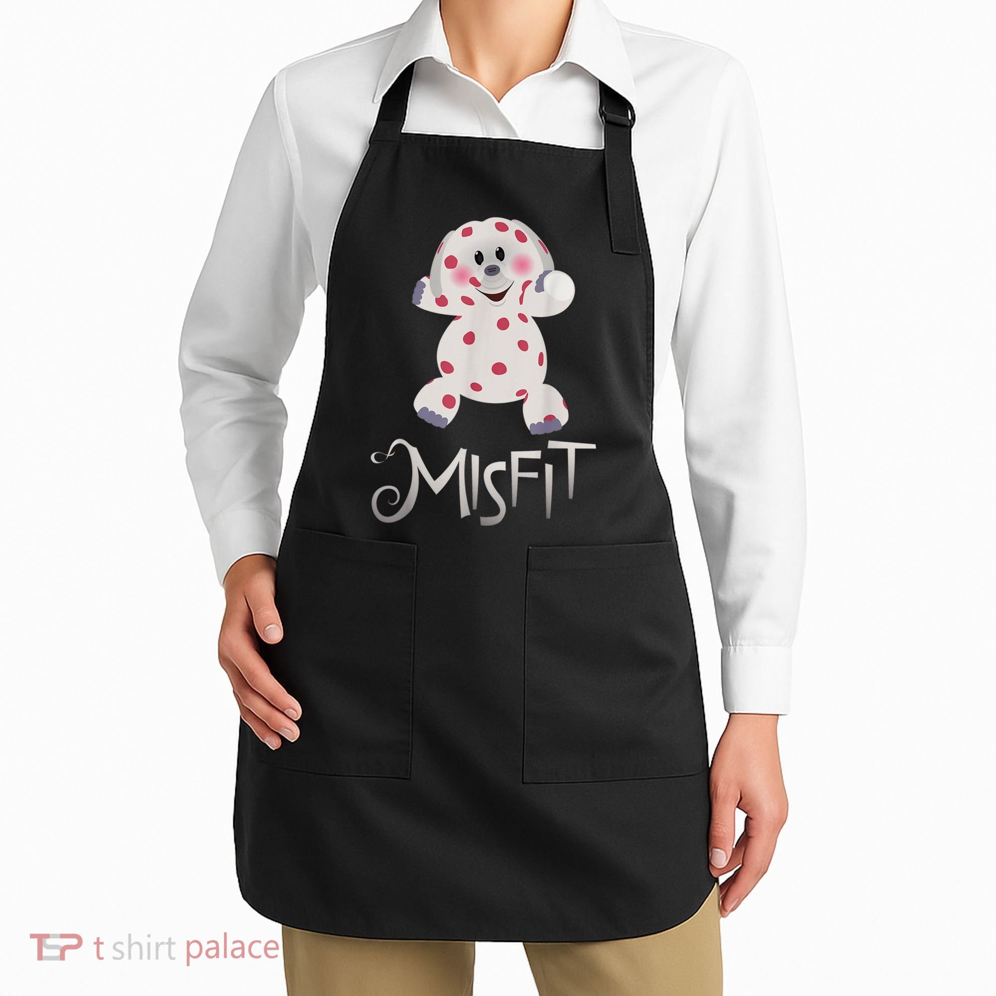 Mis Fit Spotted Elephant Ru Dolph Red Retro Nosed Christmas Apron