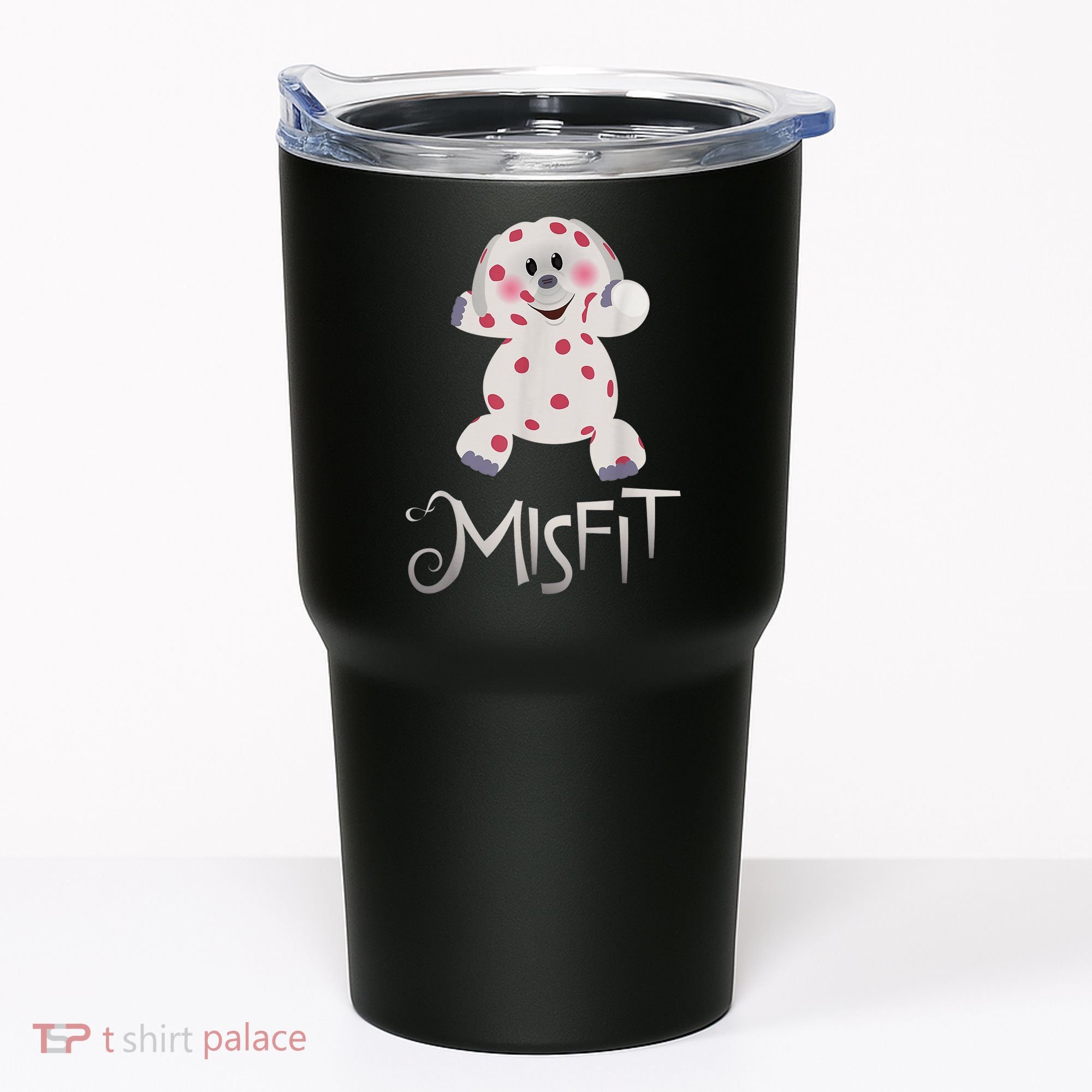 Mis Fit Spotted Elephant Ru Dolph Red Retro Nosed Christmas Tumbler