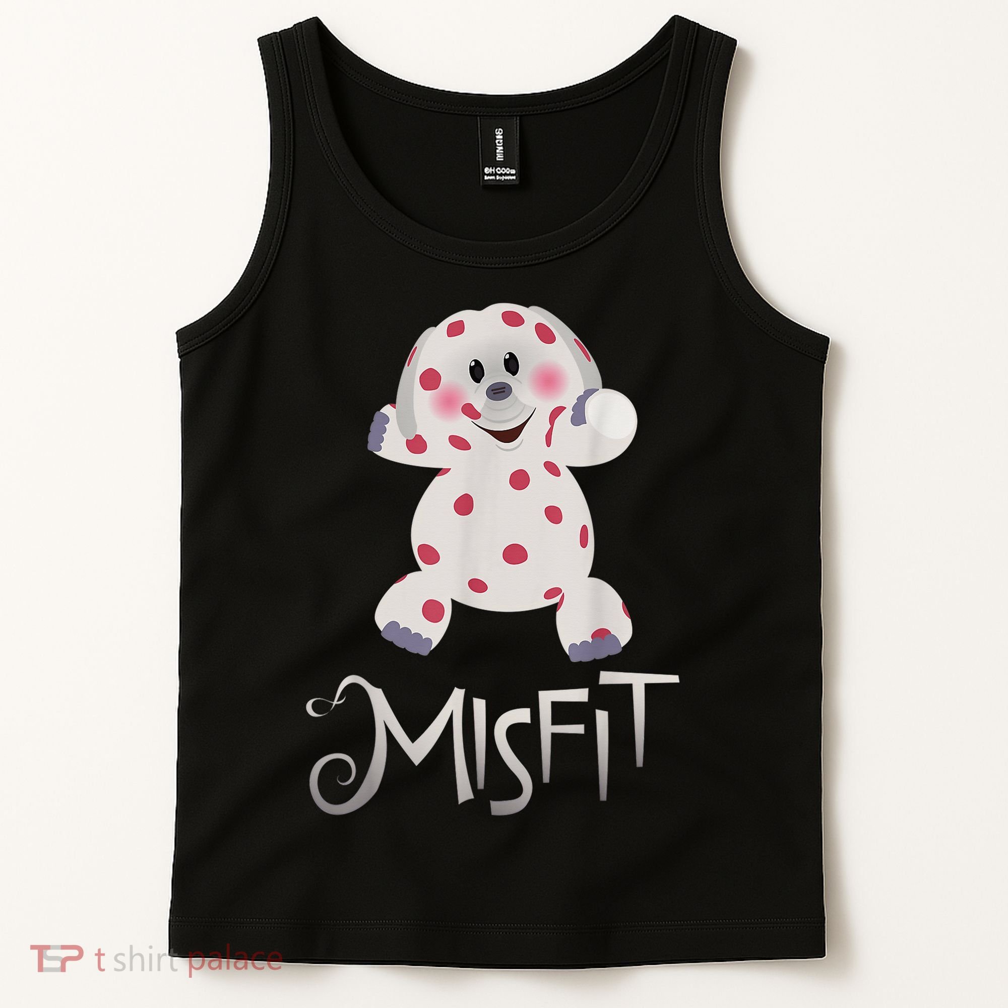 Mis Fit Spotted Elephant Ru Dolph Red Retro Nosed Christmas Tank Top