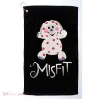 Mis Fit Spotted Elephant Ru Dolph Red Retro Nosed Christmas Golf Towel thumb 0