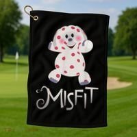 Mis Fit Spotted Elephant Ru Dolph Red Retro Nosed Christmas Golf Towel thumb 1
