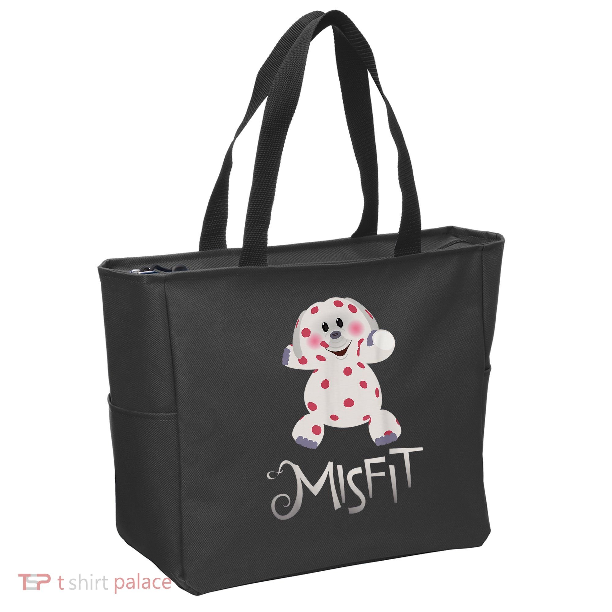 Mis Fit Spotted Elephant Ru Dolph Red Retro Nosed Christmas Tote Bag