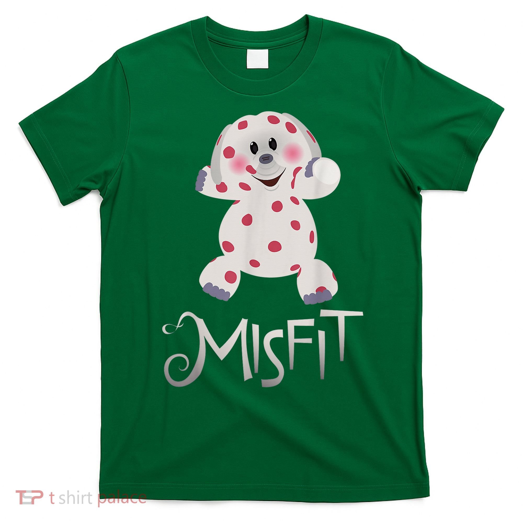 Mis Fit Spotted Elephant Ru Dolph Red Retro Nosed Christmas T-Shirt