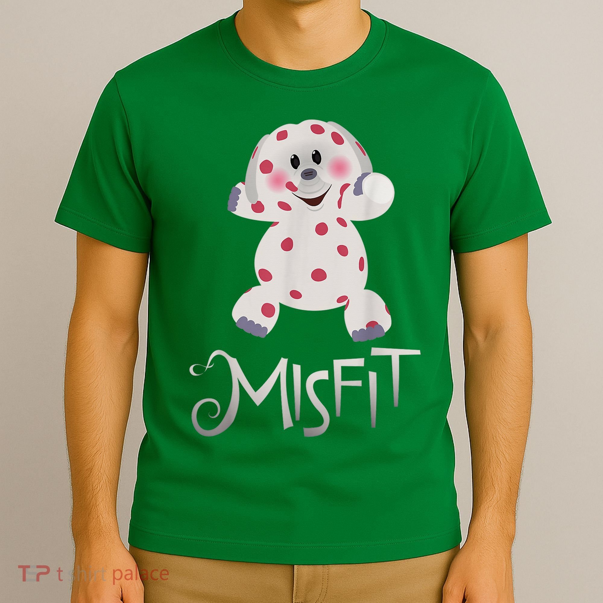 Mis Fit Spotted Elephant Ru Dolph Red Retro Nosed Christmas T-Shirt