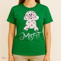 Mis Fit Spotted Elephant Ru Dolph Red Retro Nosed Christmas T-Shirt thumb 4