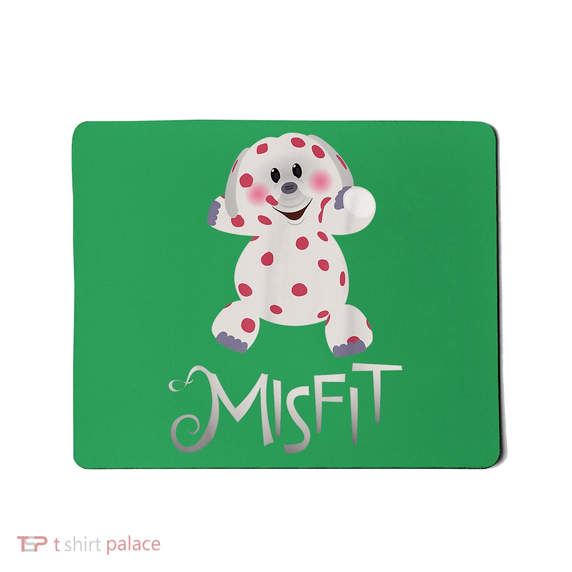 Mis Fit Spotted Elephant Ru Dolph Red Retro Nosed Christmas Mousepad