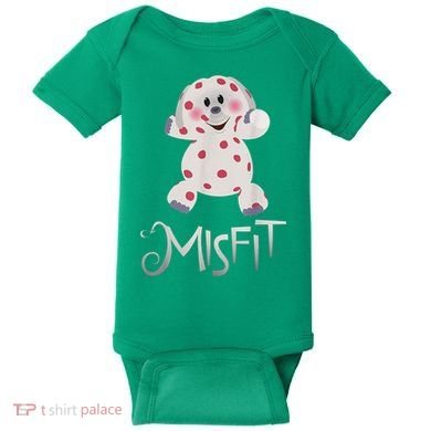 Mis Fit Spotted Elephant Ru Dolph Red Retro Nosed Christmas Baby Bodysuit