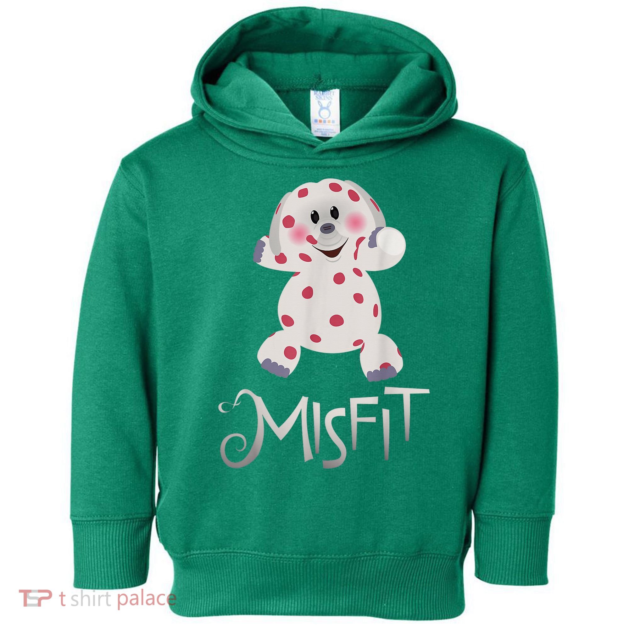 Mis Fit Spotted Elephant Ru Dolph Red Retro Nosed Christmas Toddler Hoodie