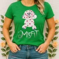 Mis Fit Spotted Elephant Ru Dolph Red Retro Nosed Christmas Women's T-Shirt thumb 2