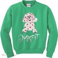 Mis Fit Spotted Elephant Ru Dolph Red Retro Nosed Christmas Kids Sweatshirt thumb 0