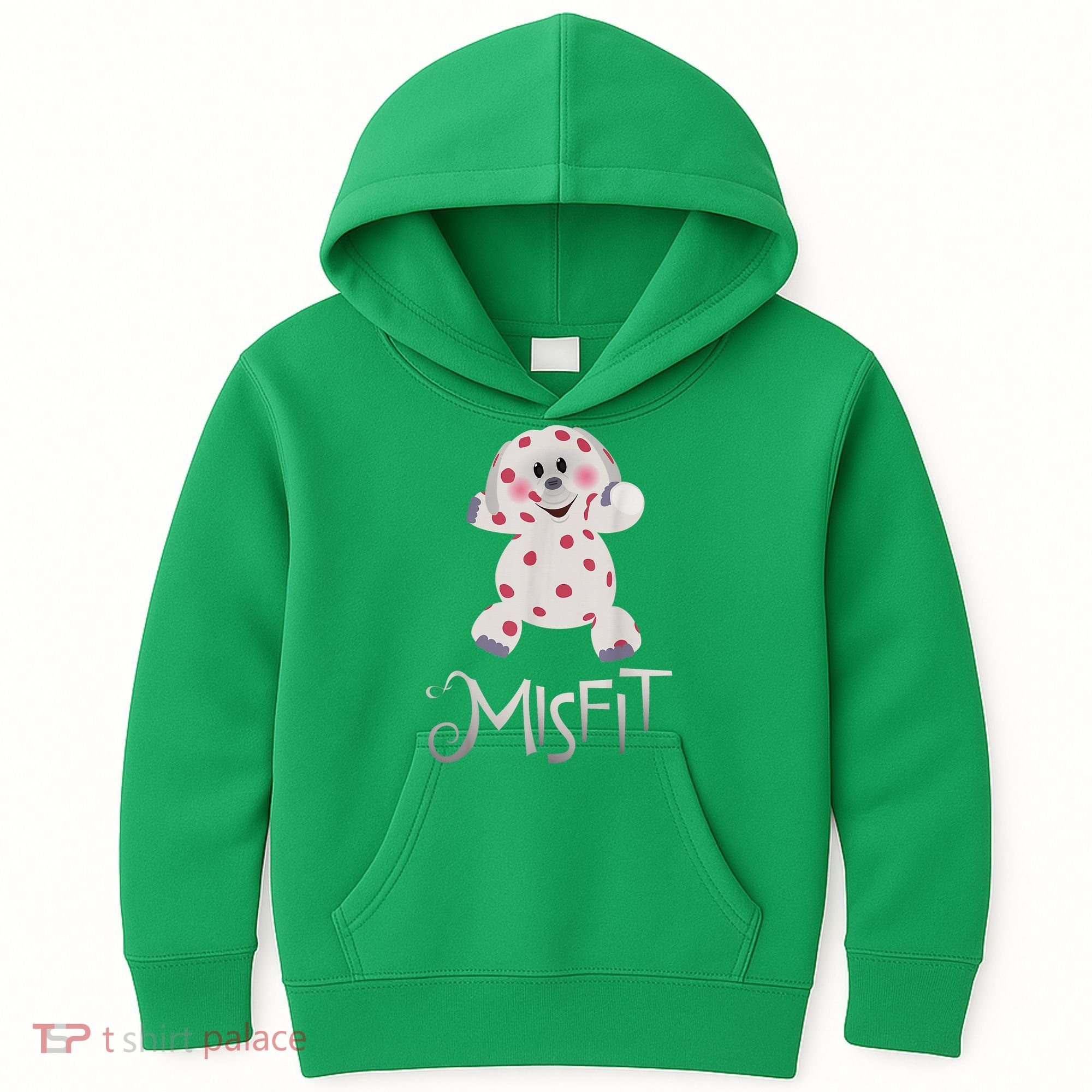 Mis Fit Spotted Elephant Ru Dolph Red Retro Nosed Christmas Kids Hoodie