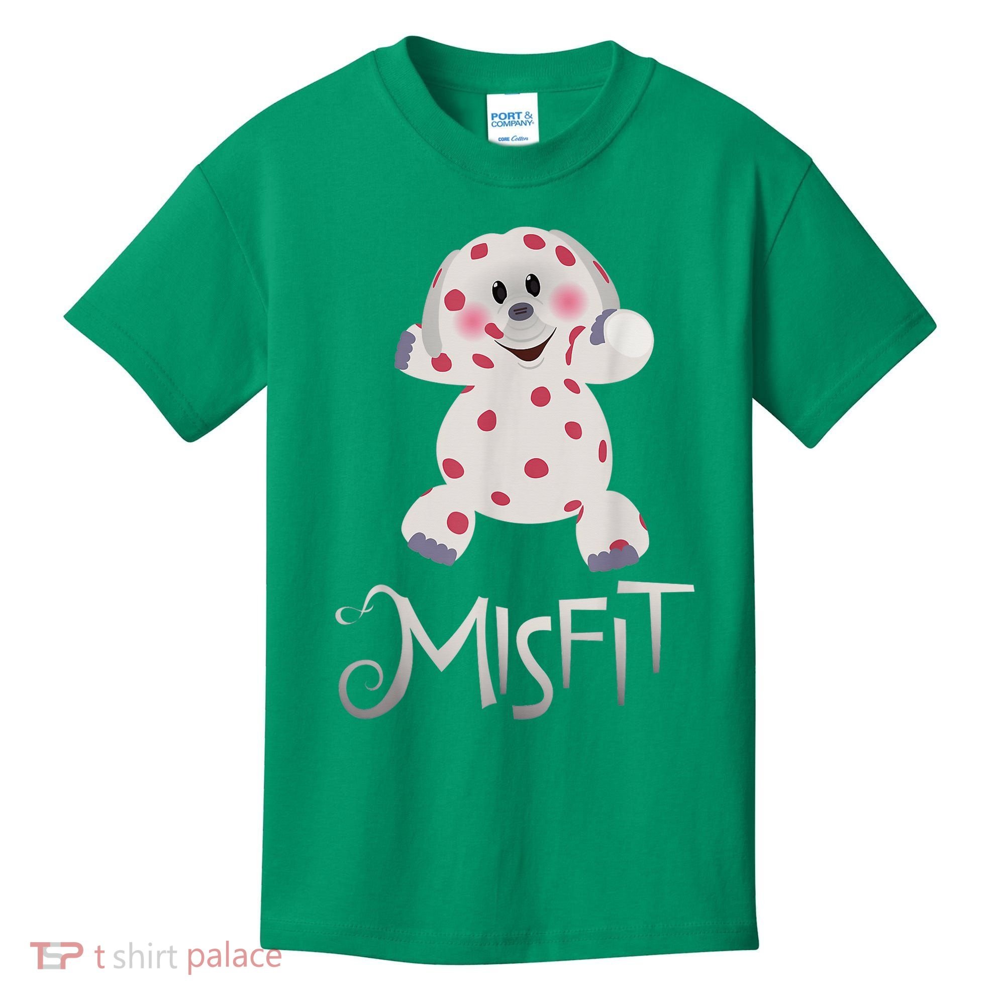 Mis Fit Spotted Elephant Ru Dolph Red Retro Nosed Christmas Kids T-Shirt