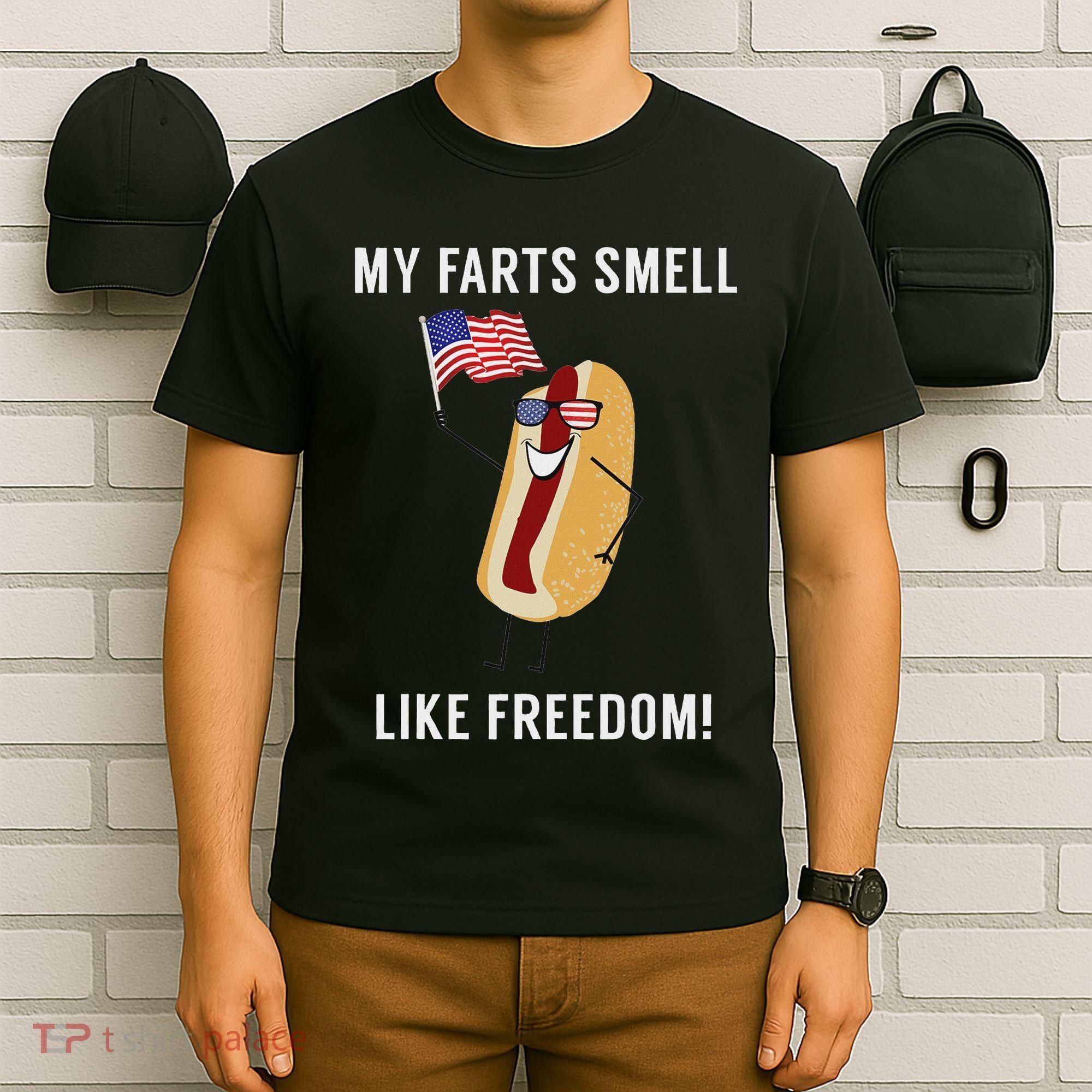 My Farts Smell Like Freedom Funny Patriotic T-Shirt