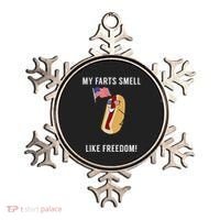 My Farts Smell Like Freedom Funny Patriotic Ornament thumb 0
