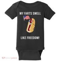My Farts Smell Like Freedom Funny Patriotic Baby Bodysuit thumb 0